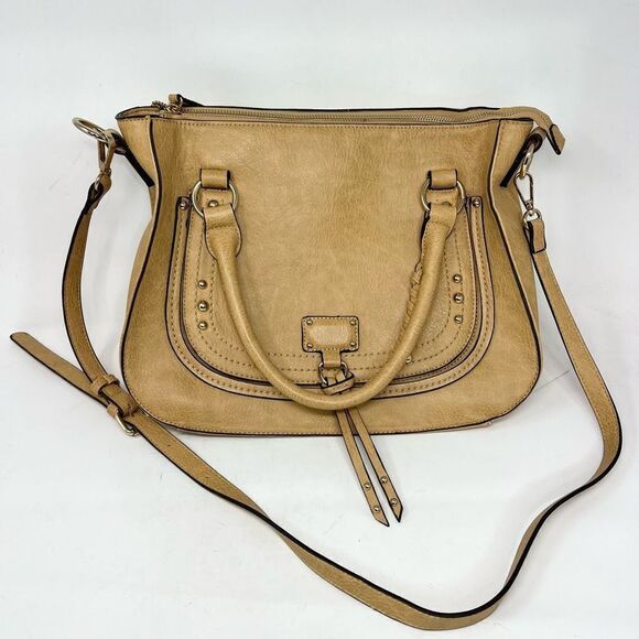 Sole Society Satchel Crossbody Bag Women's 11.5"x14"x6" Faux Leather Pebbled - Picture 6 of 9